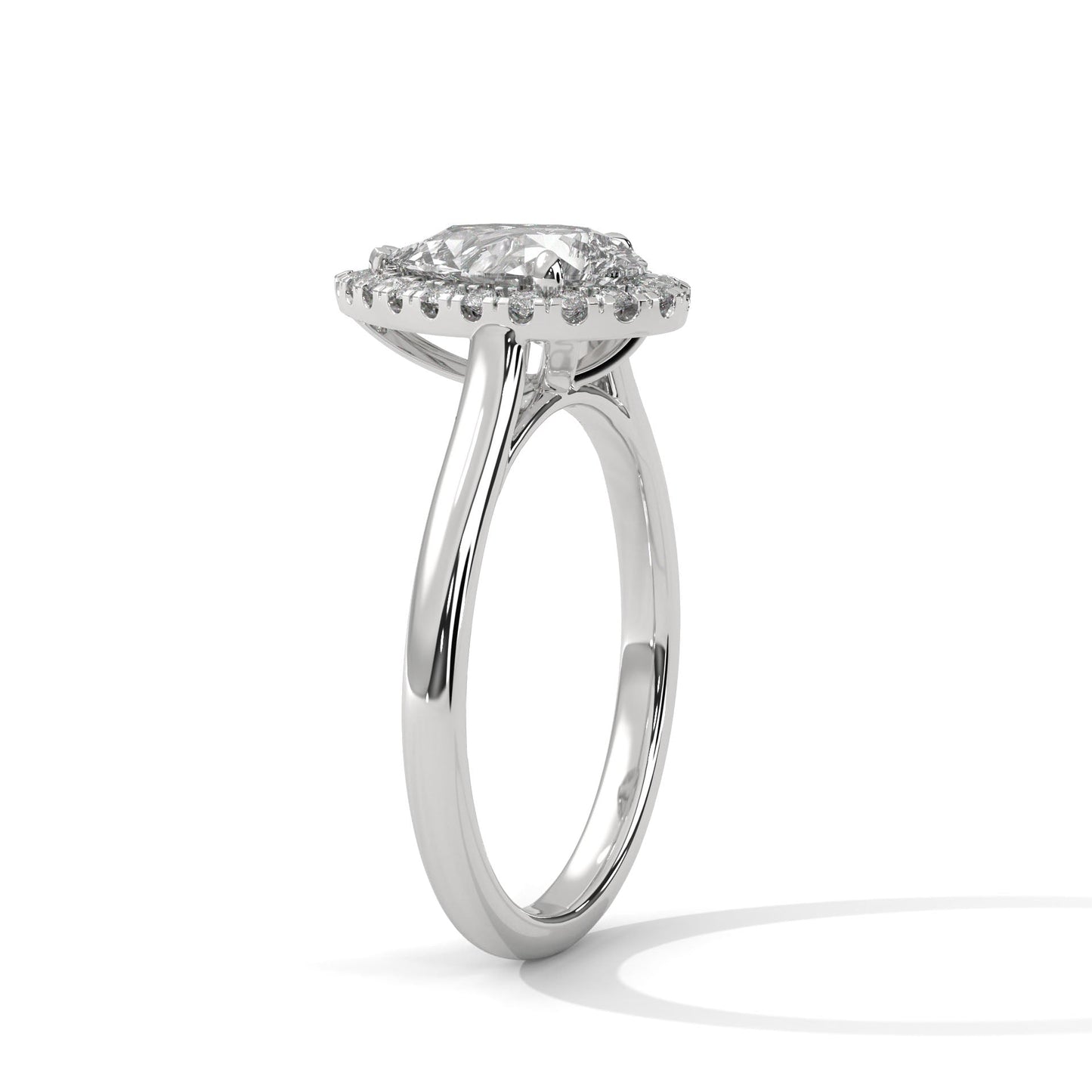 Radiance 2.19 CTW Pear-Cut Diamond Halo Ring | F-VS1