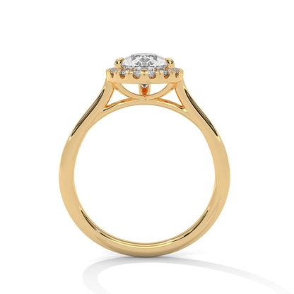 Royal Cascade 3 CT Pear-Cut Lab Grown Diamond Halo Ring | 3.15 CTW