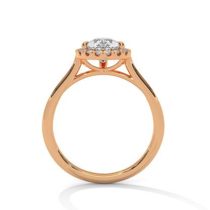 Radiance 2.19 CTW Pear-Cut Diamond Halo Ring | F-VS1