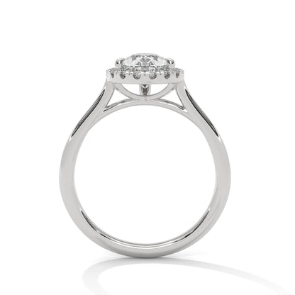 Royal Cascade 3 CT Pear-Cut Lab Grown Diamond Halo Ring | 3.15 CTW
