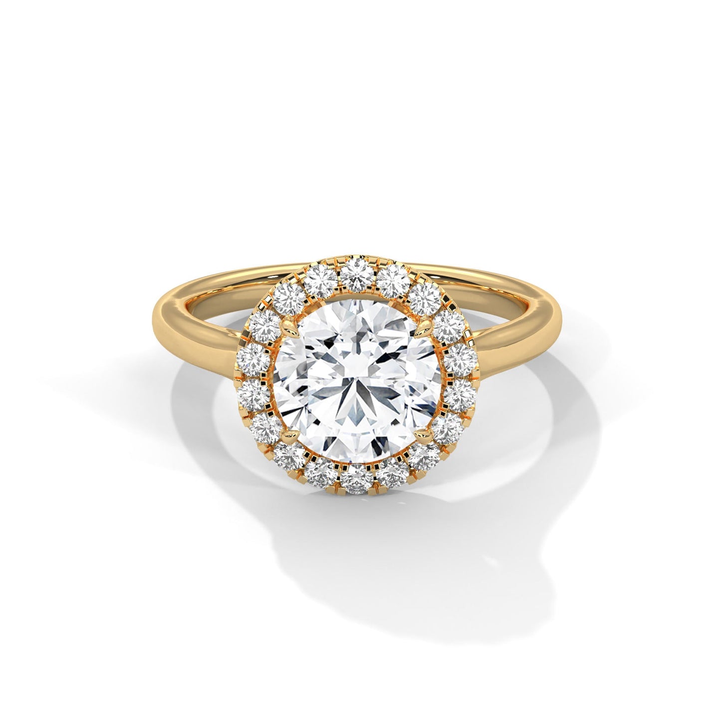 Celestial Glow 1.5 CT Round-Cut Lab Grown Diamond Halo Ring | 1.82 CTW