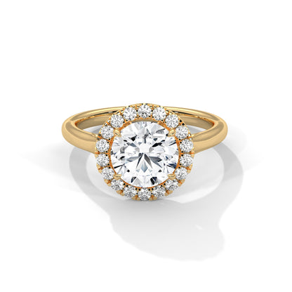 Celestial Glow 1.5 CT Round-Cut Lab Grown Diamond Halo Ring | 1.82 CTW