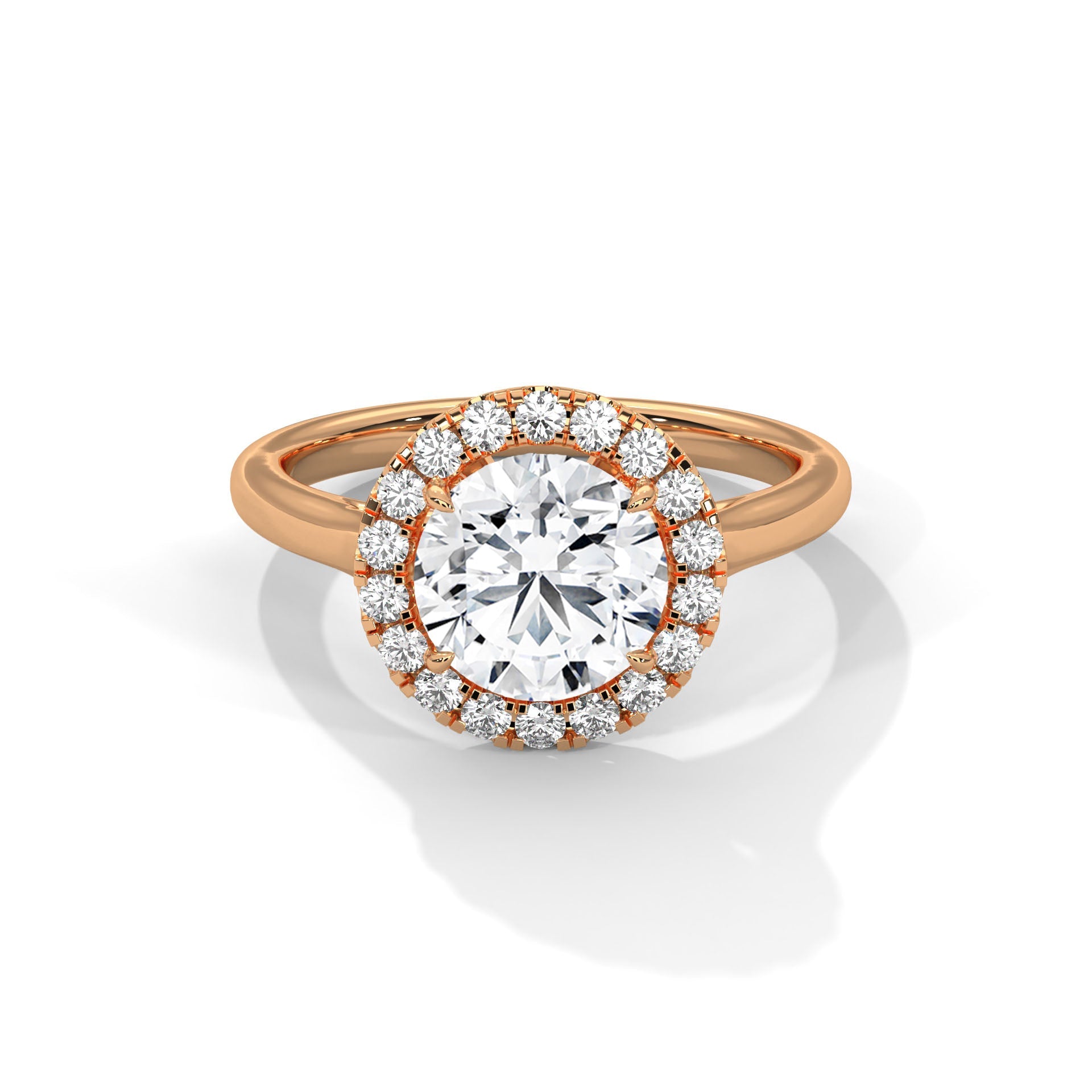 Celestial Glow 1.5 CT Round-Cut Lab Grown Diamond Halo Ring | 1.82 CTW