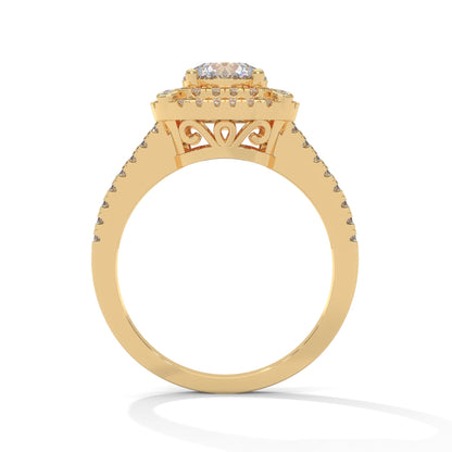 The Radiant Crown 1.40 CTW Round-Cut Diamond Engagement Ring | F-VS1