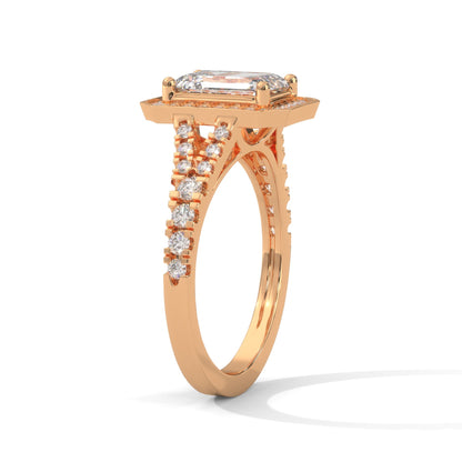 The Regal Precision 1.85 CTW Emerald-Cut Diamond Engagement Ring | 14K/18K Gold