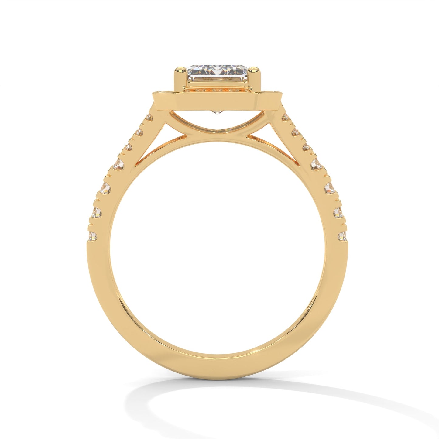 The Regal Precision 1.85 CTW Emerald-Cut Diamond Engagement Ring | 14K/18K Gold