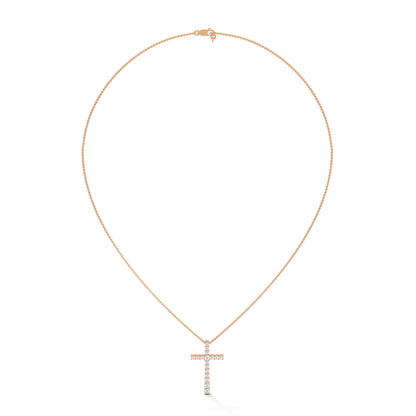 Divine Radiance Diamond Cross Pendant – 14K Gold | 0.48 CTW