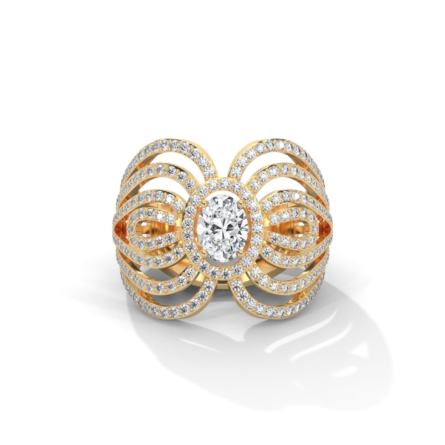 Aurelia 1.74 CTW Oval & Round Lab-Grown Diamond Ring