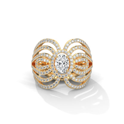 Aurelia 1.74 CTW Oval & Round Lab-Grown Diamond Ring