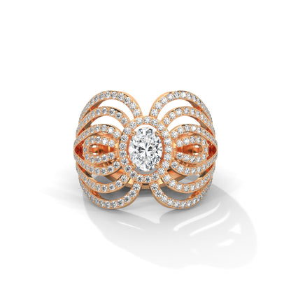 Aurelia 1.74 CTW Oval & Round Lab-Grown Diamond Ring