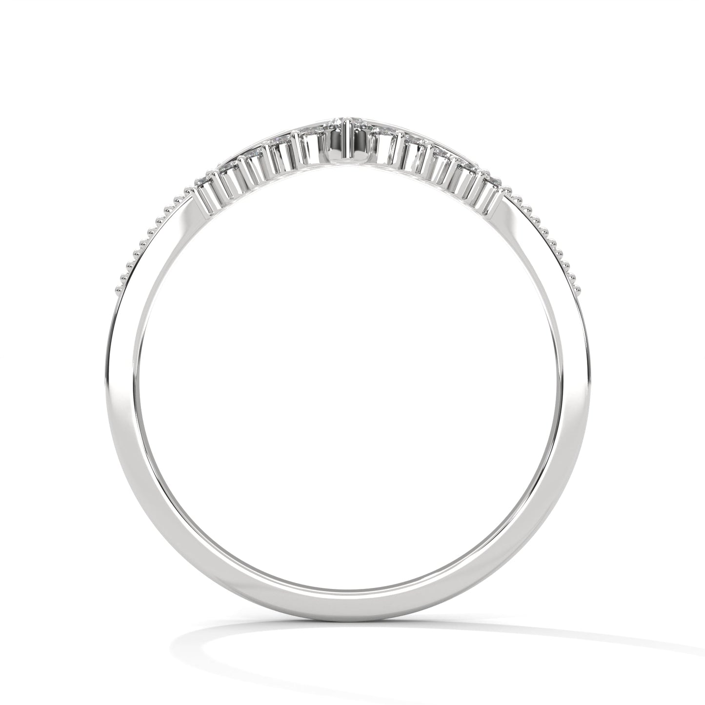Vintage Round Lab-Grown Diamond Gold Wedding Band | 0.15 CTW