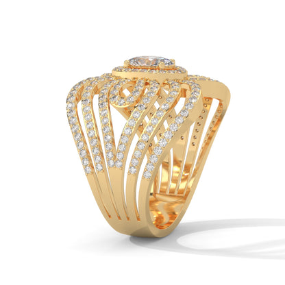 Aurelia 1.74 CTW Oval & Round Lab-Grown Diamond Ring