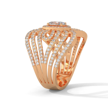 Aurelia 1.74 CTW Oval & Round Lab-Grown Diamond Ring