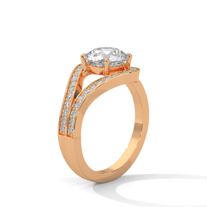 Odessa 3ct Round Lab-Grown Diamond Halo Twist Engagement Ring | 3.39 CTW