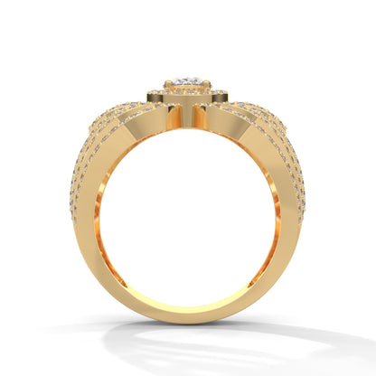 Aurelia 1.74 CTW Oval & Round Lab-Grown Diamond Ring