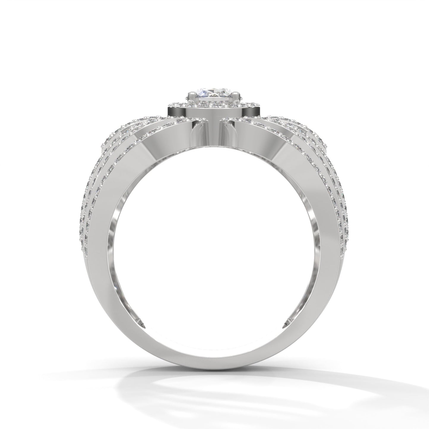 Aurelia 1.74 CTW Oval & Round Lab-Grown Diamond Ring