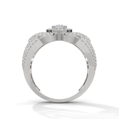Aurelia 1.74 CTW Oval & Round Lab-Grown Diamond Ring