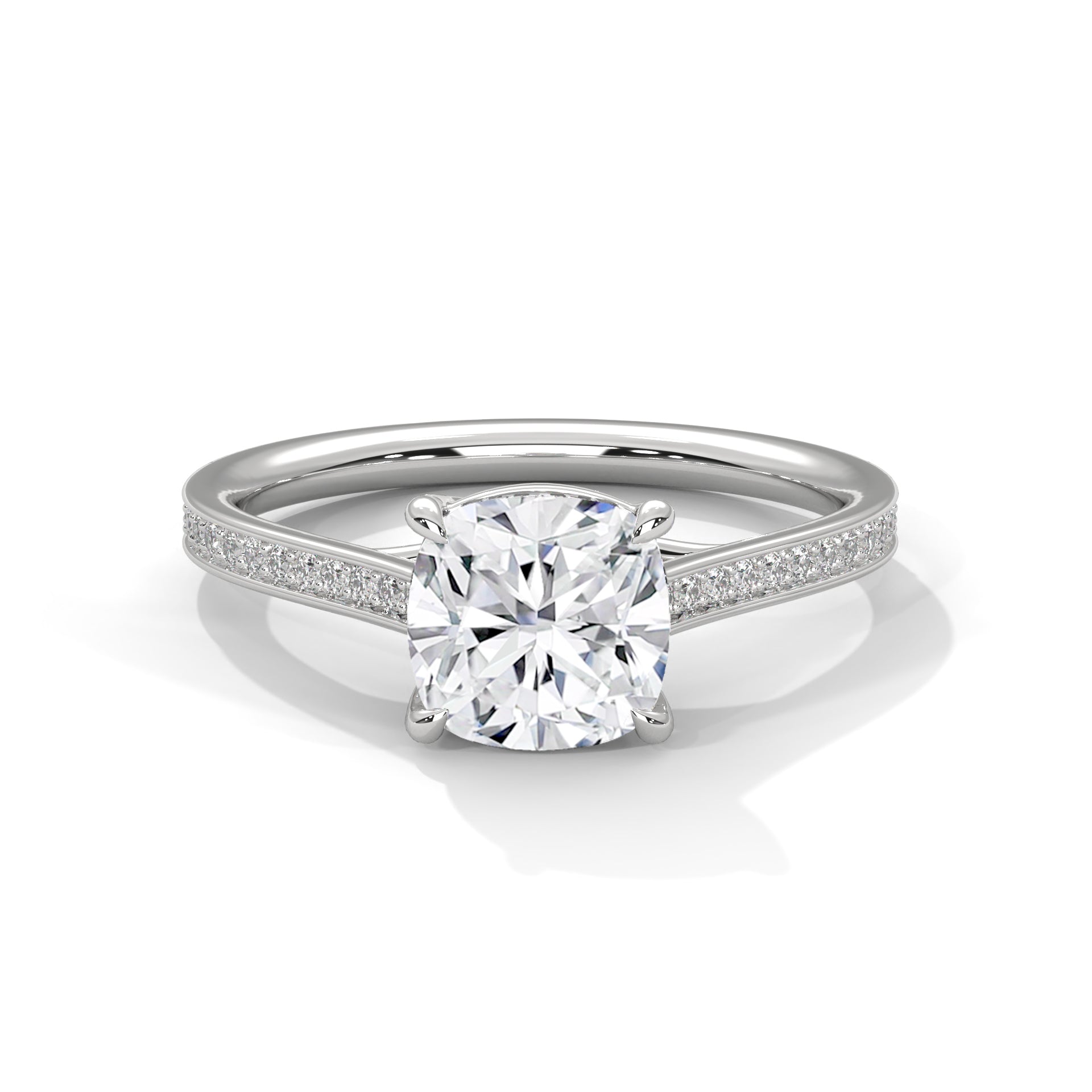 Regal Bloom 2.12 CTW Round-Cut Diamond Floral Halo Ring | E-VS1