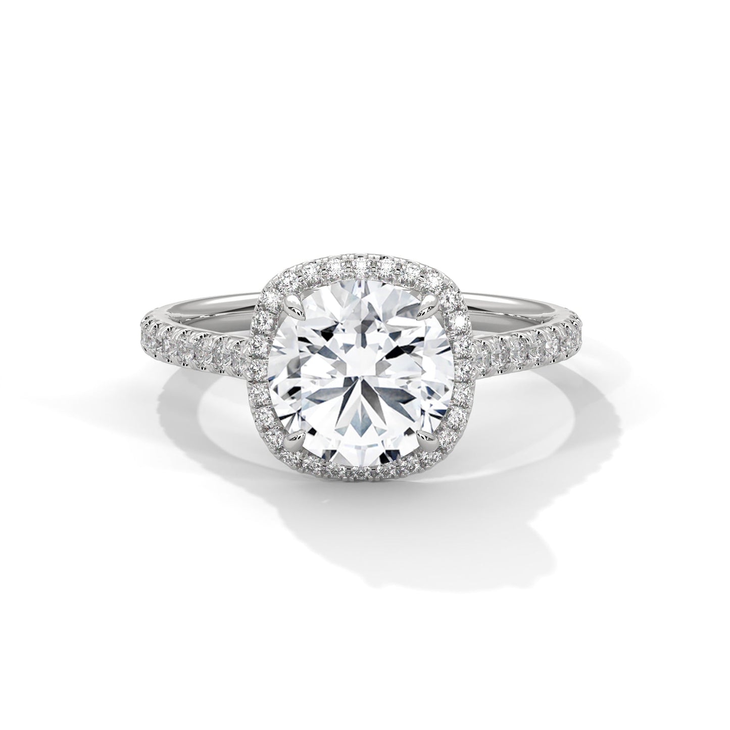 Velora Bloom 3 CT Cushion-Cut Lab Grown Diamond Halo Ring | 3.36 CTW