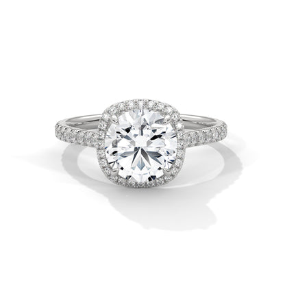 Velora Bloom 3 CT Cushion-Cut Lab Grown Diamond Halo Ring | 3.36 CTW