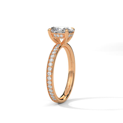 Radiance 2.46 CTW Oval-Cut Diamond Pavé Ring | E VS1