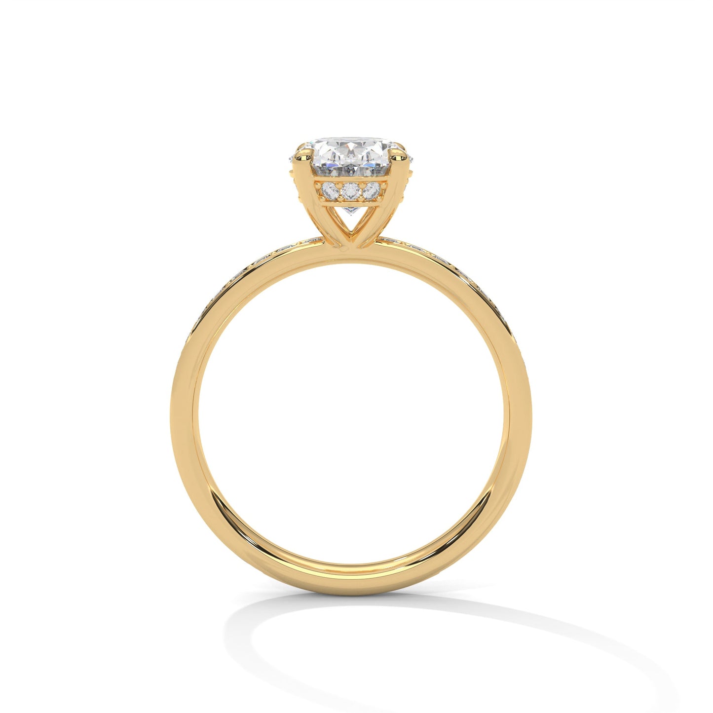 Radiance 2.46 CTW Oval-Cut Diamond Pavé Ring | E VS1