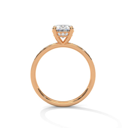 Radiance 2.46 CTW Oval-Cut Diamond Pavé Ring | E VS1