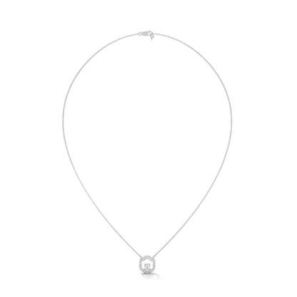 Floral Bloom: 14K Gold Round-Cut Diamond Flower Pendant Necklace | 0.32 CTW