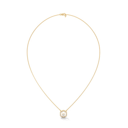 Floral Bloom: 14K Gold Round-Cut Diamond Flower Pendant Necklace | 0.32 CTW