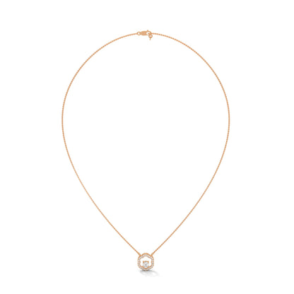 Floral Bloom: 14K Gold Round-Cut Diamond Flower Pendant Necklace | 0.32 CTW