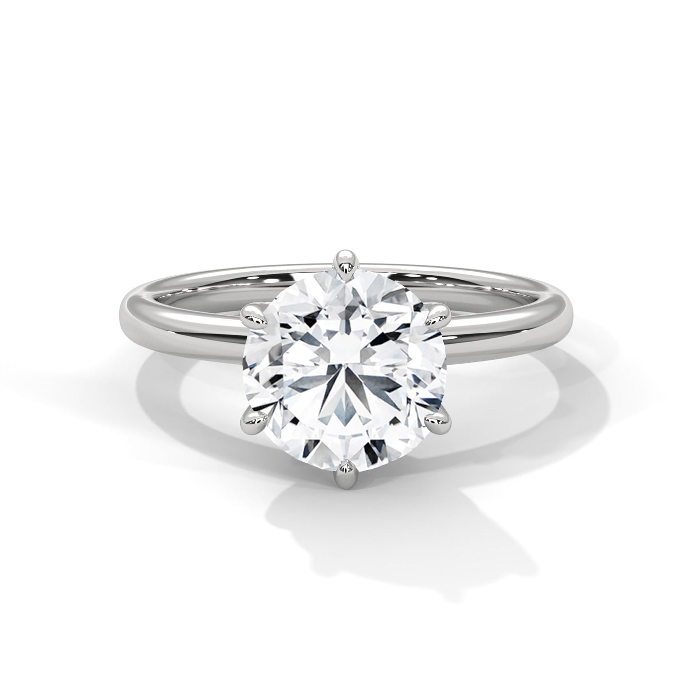 Eternal Classic 2 CT Round Diamond Solitaire Ring | 14K & 18K Gold