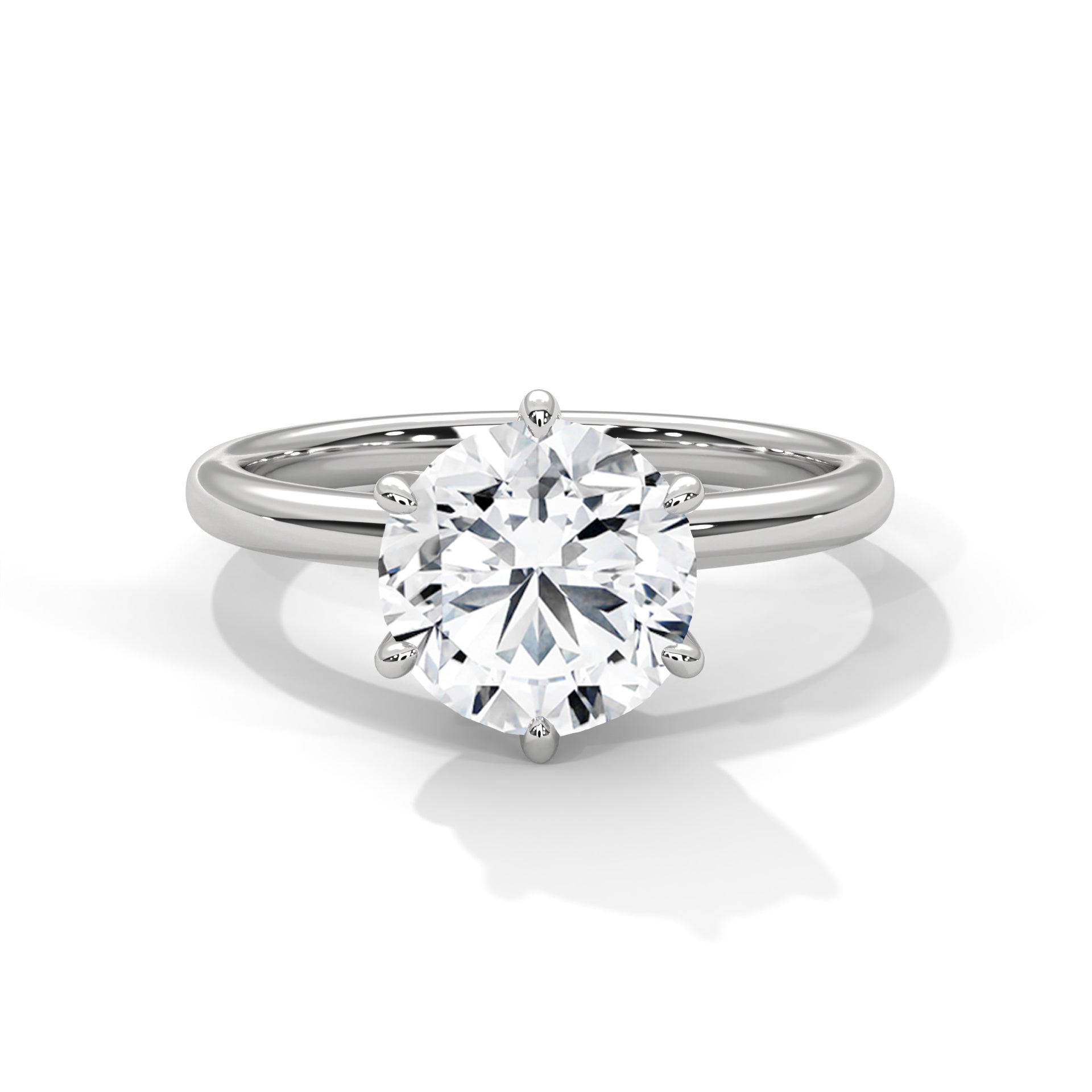 Eternal Classic 2 CT Round Diamond Solitaire Ring | 14K & 18K Gold