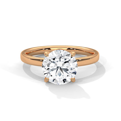 Classic Elegance 2 CT Round-Cut Diamond Solitaire Ring | 14K & 18K Gold