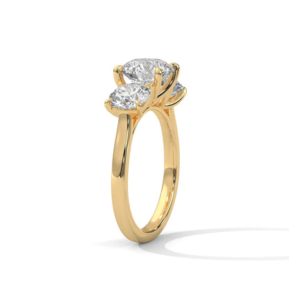 Velora 1ct Round Lab-Grown Diamond Three-Stone Engagement Ring | 2.0 CTW