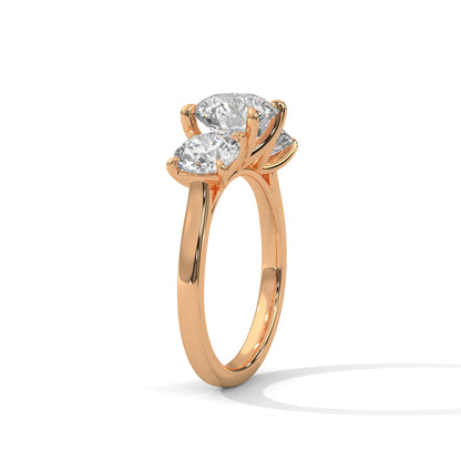 Timeless Three-Stone 3.68 CTW Round Diamond Ring | E VSS1