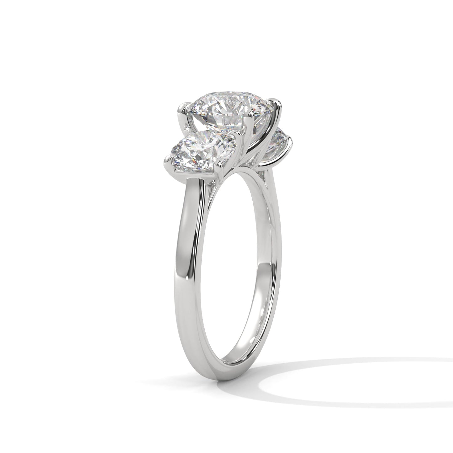Timeless Three-Stone 3.68 CTW Round Diamond Ring | E VSS1