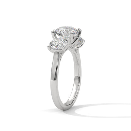 Velora 1ct Round Lab-Grown Diamond Three-Stone Engagement Ring | 2.0 CTW