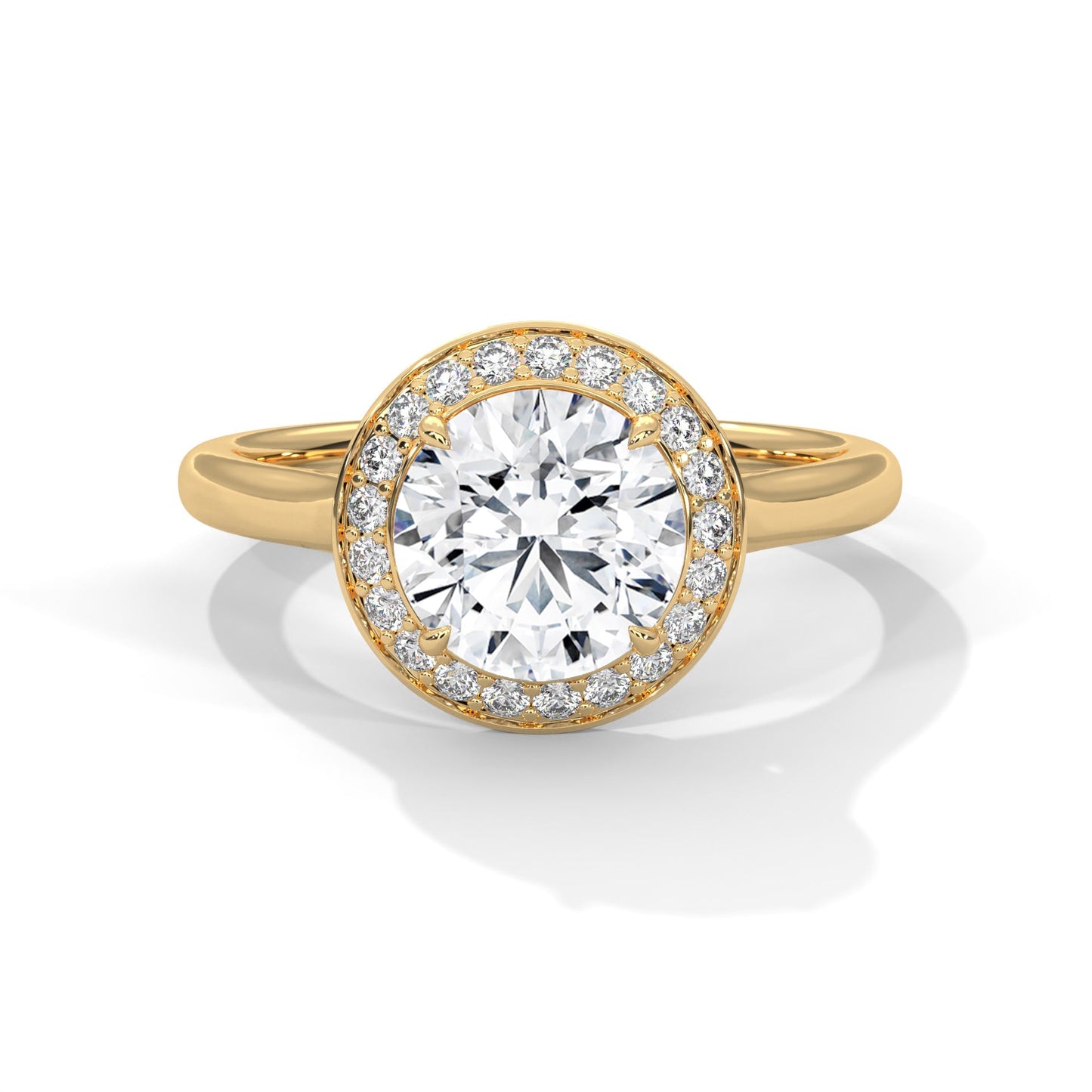 Ethereal Glow 2CT Round Lab-Grown Diamond Engagement Ring | 2.21 CTW