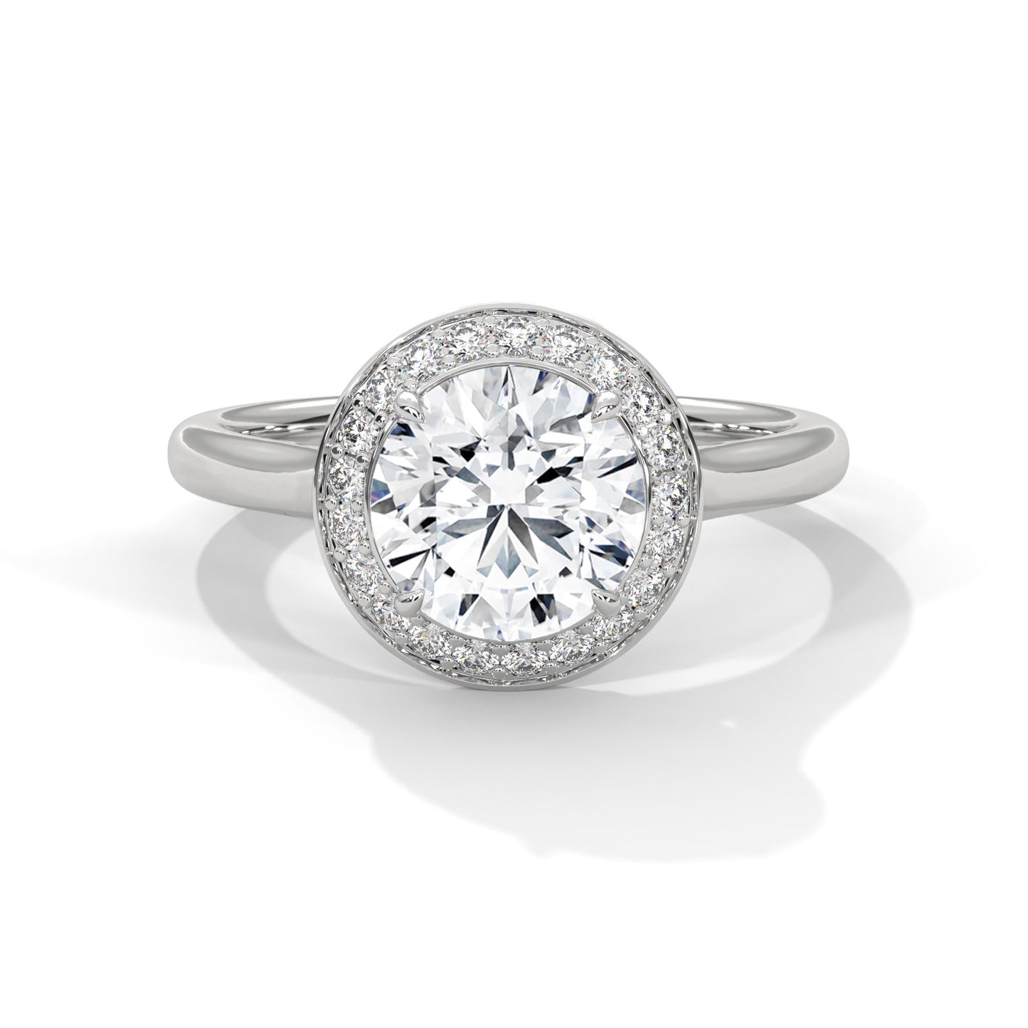 Ethereal Glow 2CT Round Lab-Grown Diamond Engagement Ring | 2.21 CTW