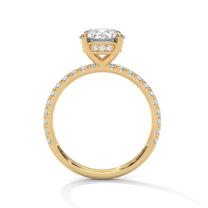 Juliette 1.5ct Round Lab-Grown Diamond Pave Engagement Ring | 1.97 CTW