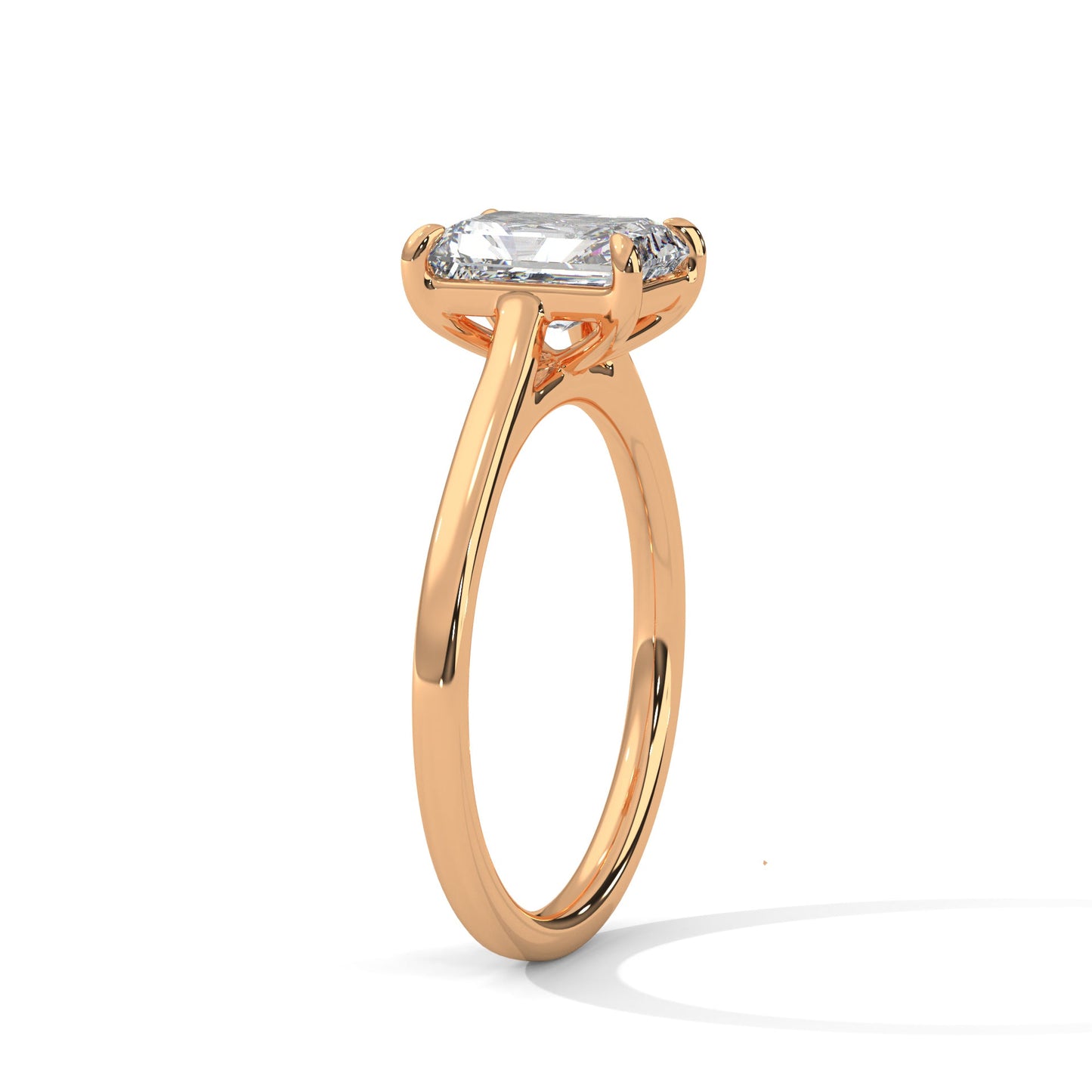 Regal Radiance 3CT Emerald Lab-Grown Diamond Engagement Ring | E-VS1