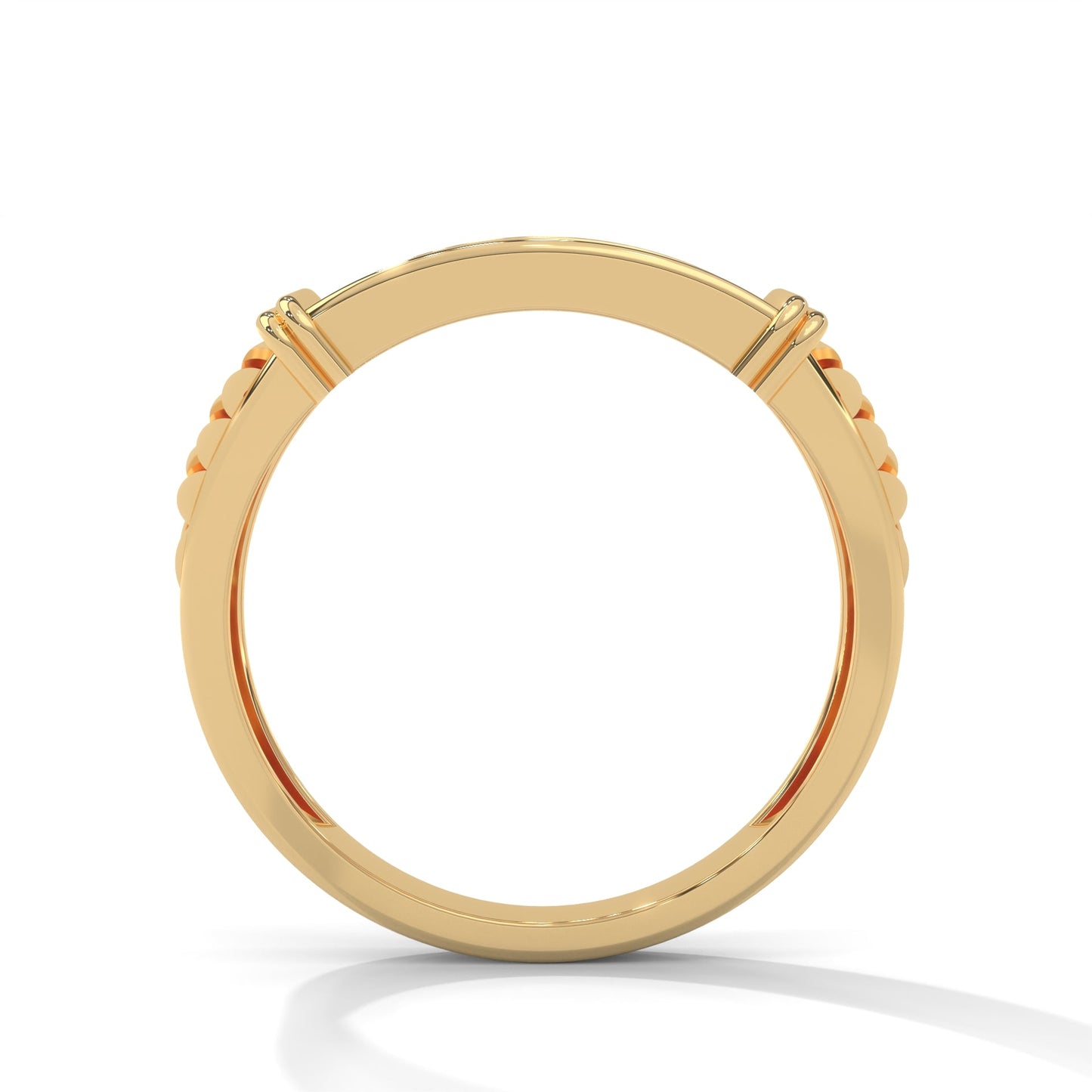 Dominus 0.46 CTW Round Lab-Grown Diamond Rectangular Men's Ring