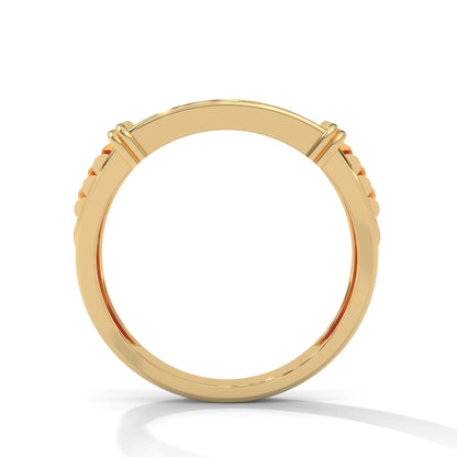 Dominus 0.46 CTW Round Lab-Grown Diamond Rectangular Men's Ring