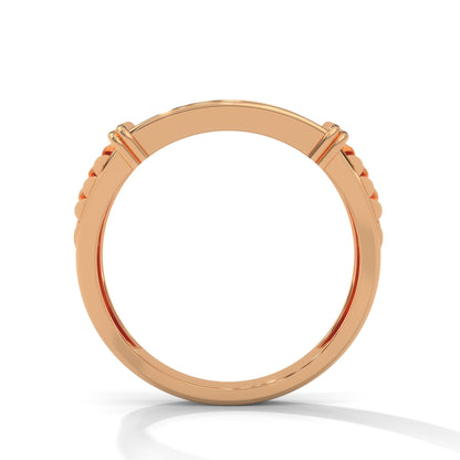 Dominus 0.46 CTW Round Lab-Grown Diamond Rectangular Men's Ring