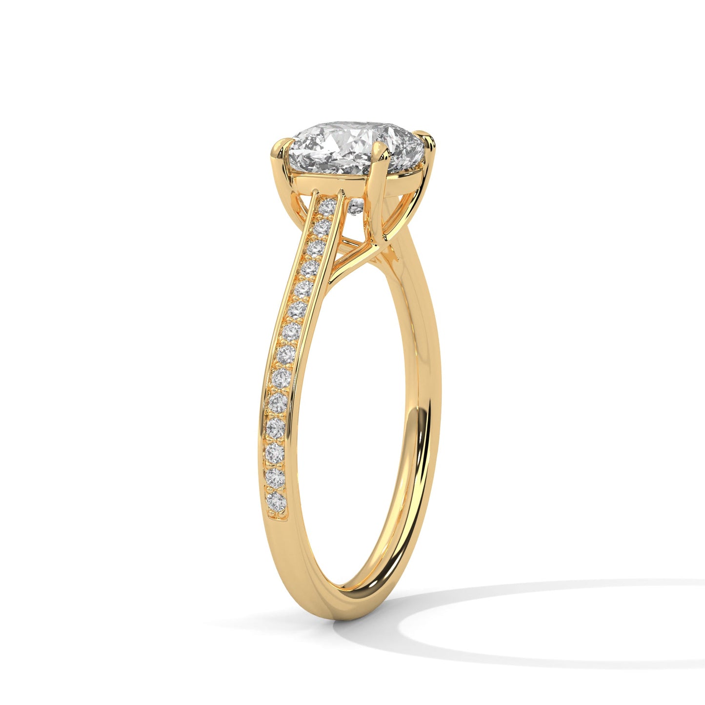 Regal Bloom 2.12 CTW Round-Cut Diamond Floral Halo Ring | E-VS1