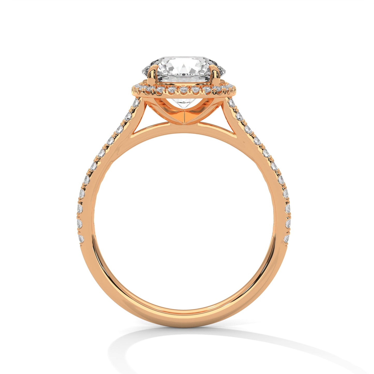 Radiance Halo 2.36 CTW Cushion-Cut Diamond Engagement Ring | F-VS1
