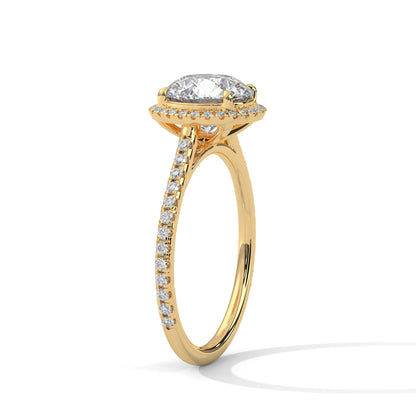 Luminous Halo 2.34 CTW Round-Cut Diamond Engagement Ring | E VVS1