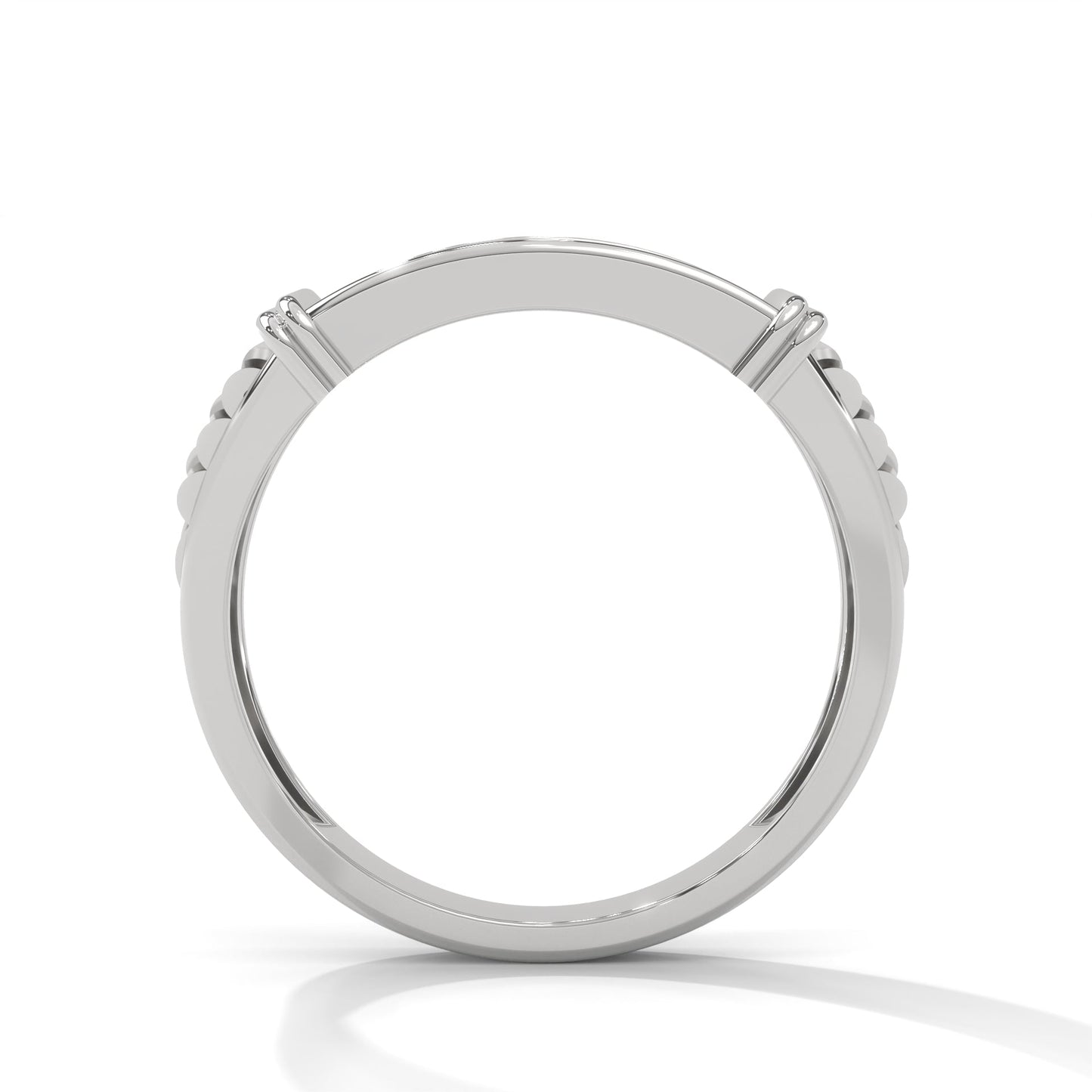 Dominus 0.46 CTW Round Lab-Grown Diamond Rectangular Men's Ring