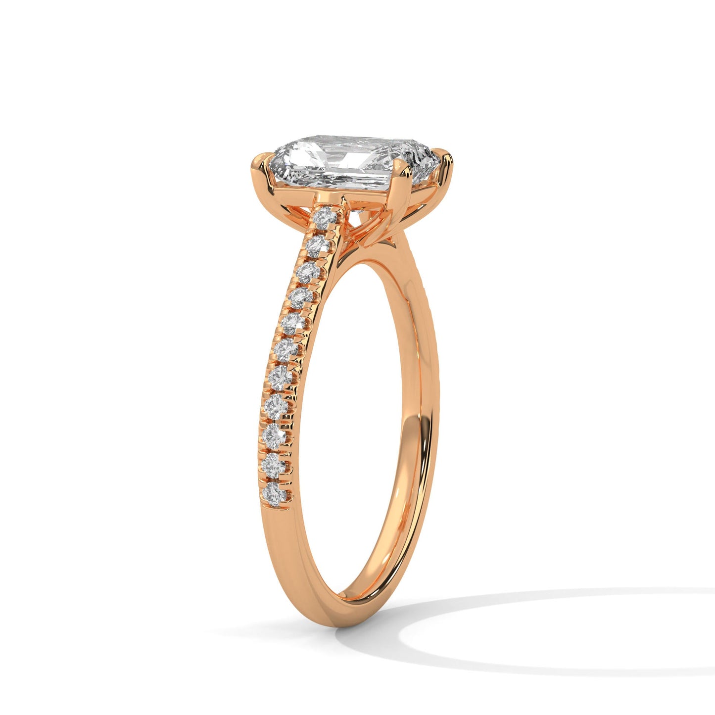 Regal Essence 3CT Emerald Lab-Grown Diamond Engagement Ring | 3.22 CTW