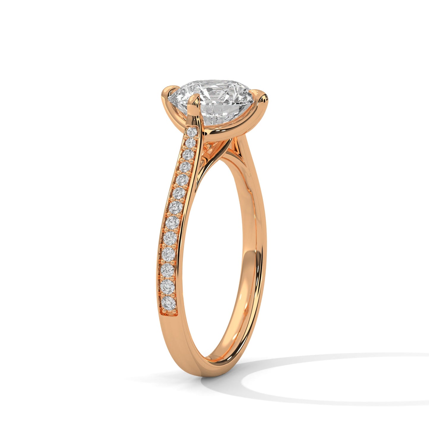 Graceful Spark 1.5 CT Round-Cut Lab Grown Diamond Pave Ring | 1.68 CTW